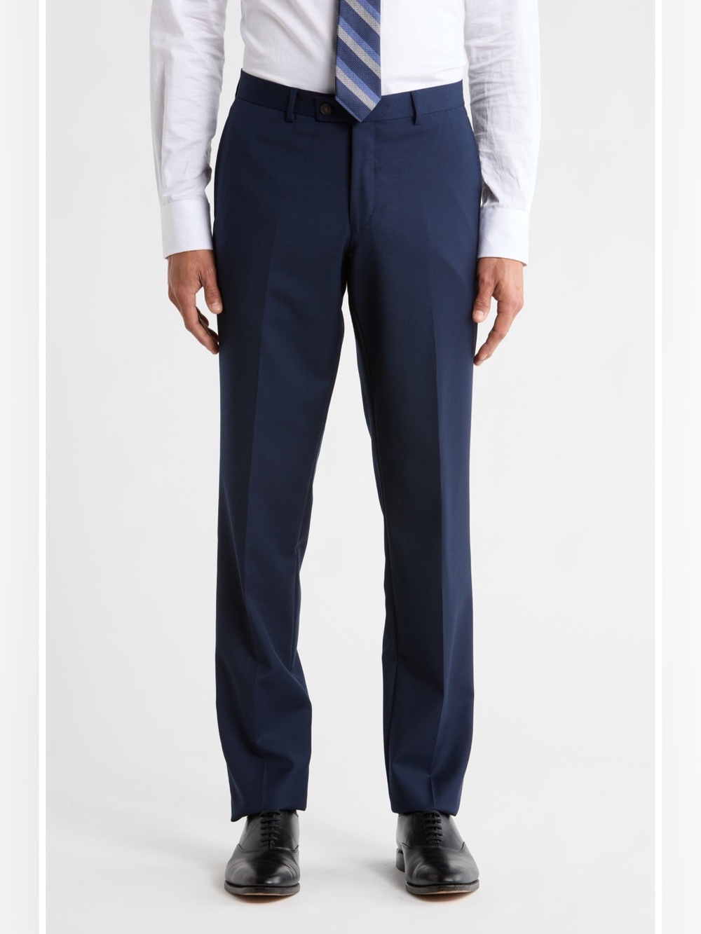 Ted Baker London Men's Navy Dress Wool Trousers